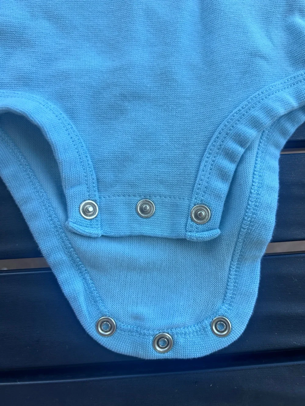 Hanes Blue Long-Sleeve Baby Bodysuit